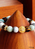 Boho Bracelet, Stretchy Bracelet, Blue Amazonite, Tiger Eye and Howlite